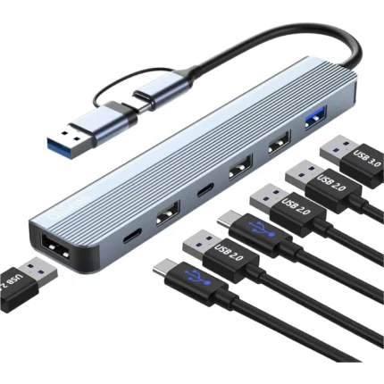 HUB 7IN1 TYPE-C + USB3.0 TO 7USB3.0 H7001AC - Image 1